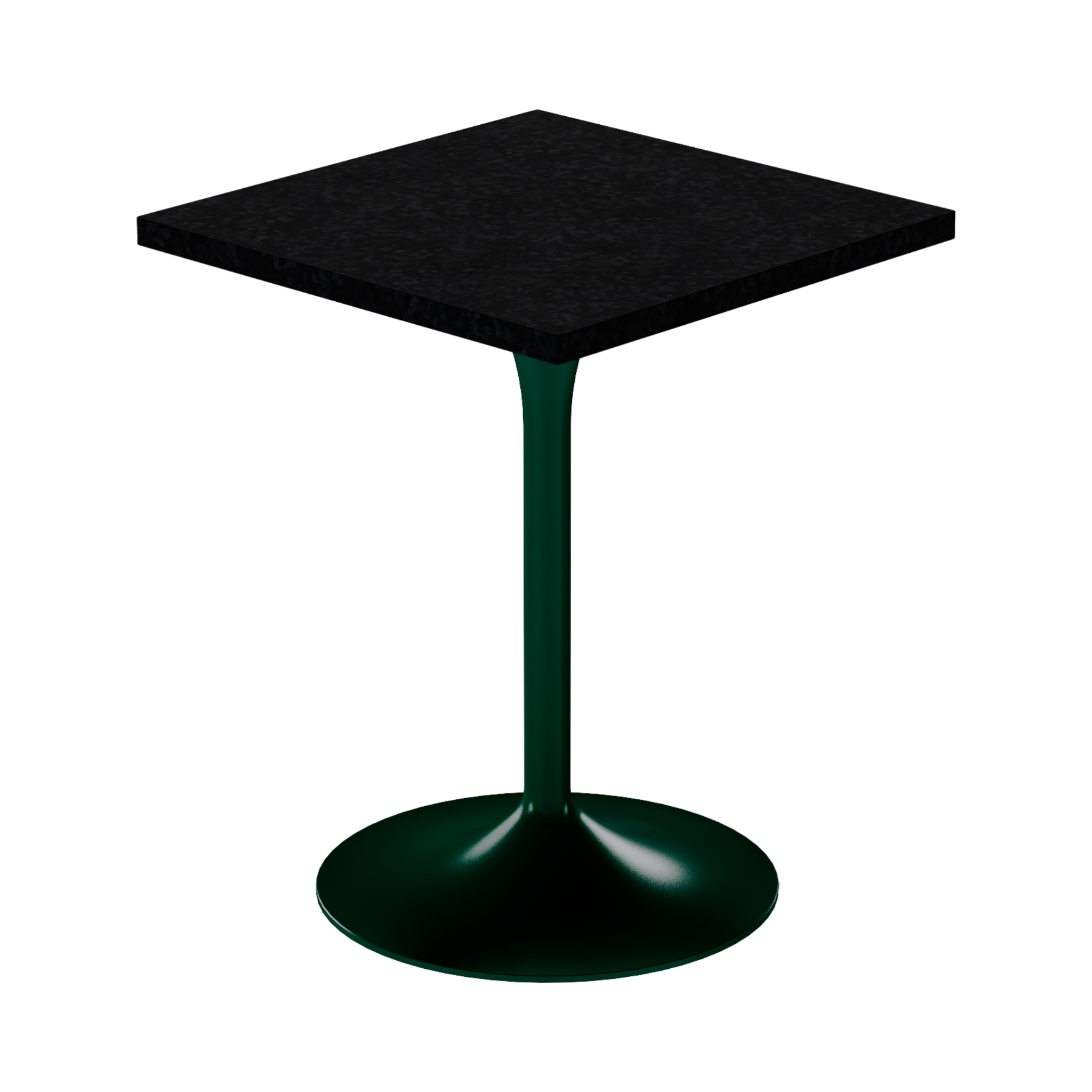 Alba Cafe Table – 60cm Square – Green / Black Onyx Dapple