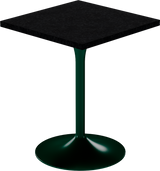 Alba Cafe Table – 60cm Square – Green / Black Onyx Dapple