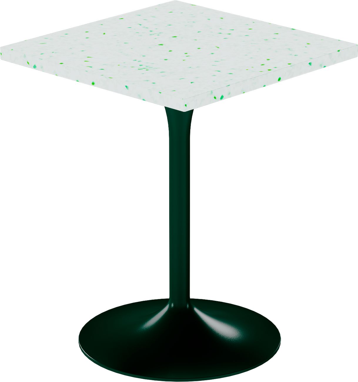 Alba Cafe Table – 60cm Square – Green / Green Dapple