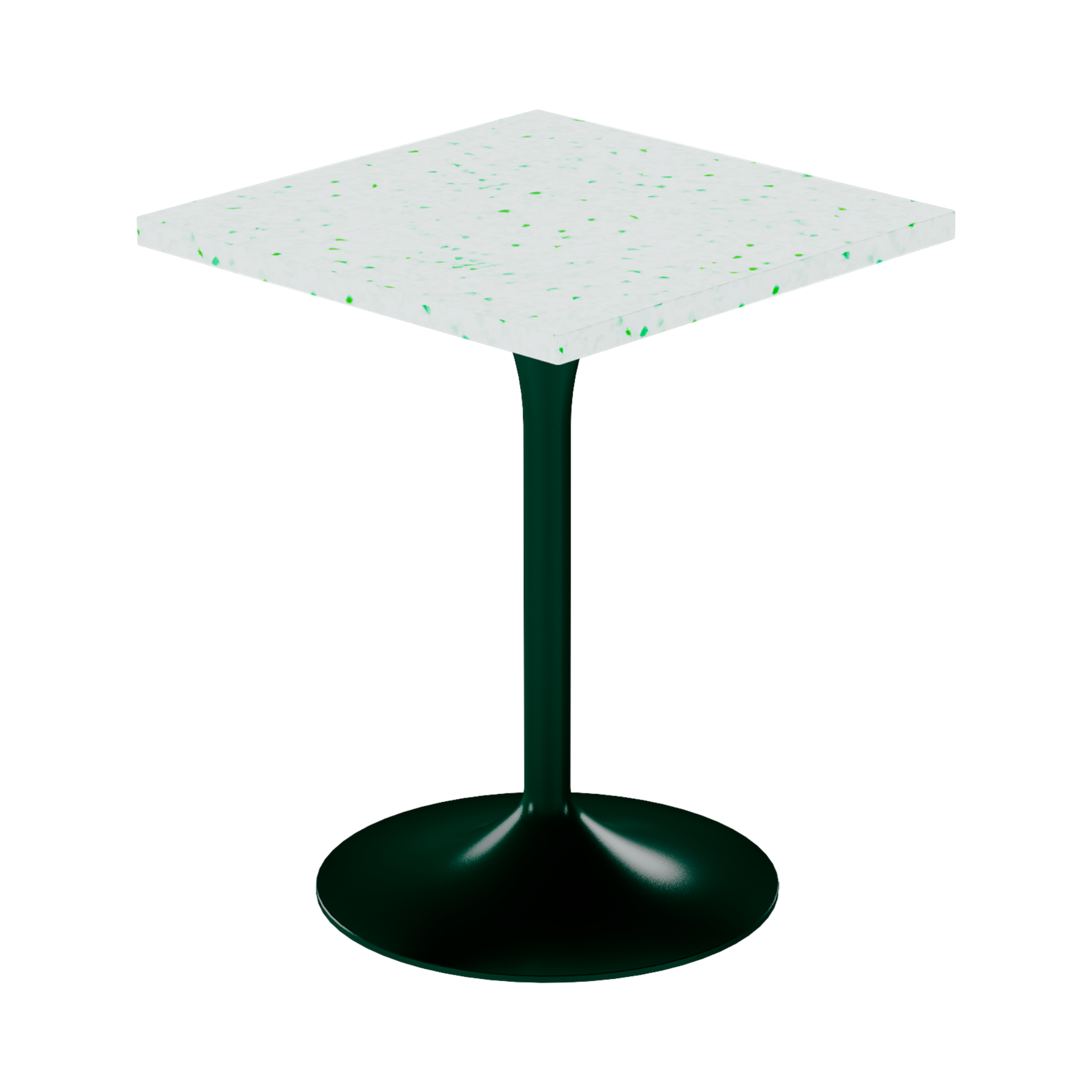 Alba Cafe Table – 60cm Square – Green / Green Dapple