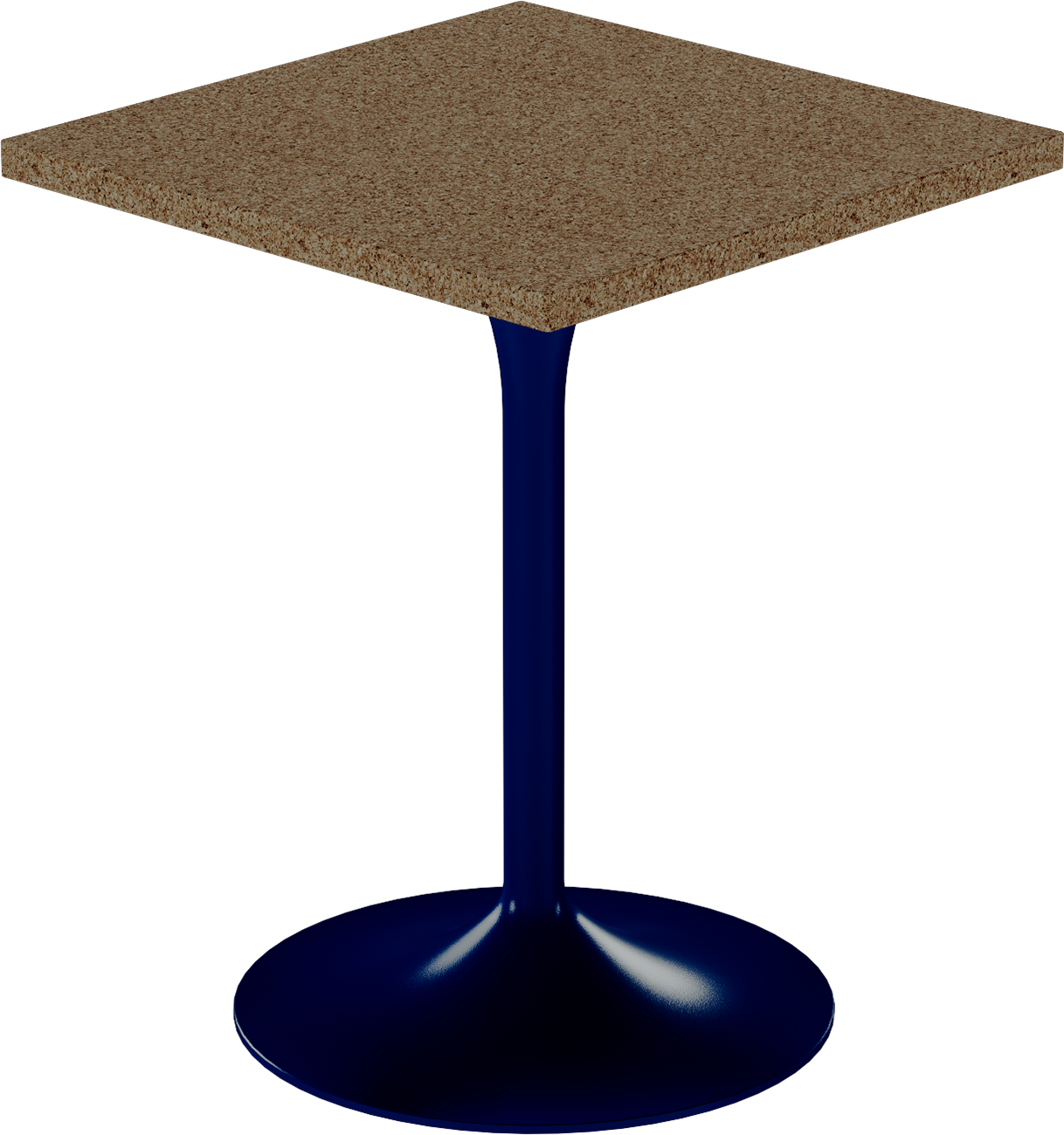 Alba Cafe Table – 60cm Square – Navy / Grano Natural