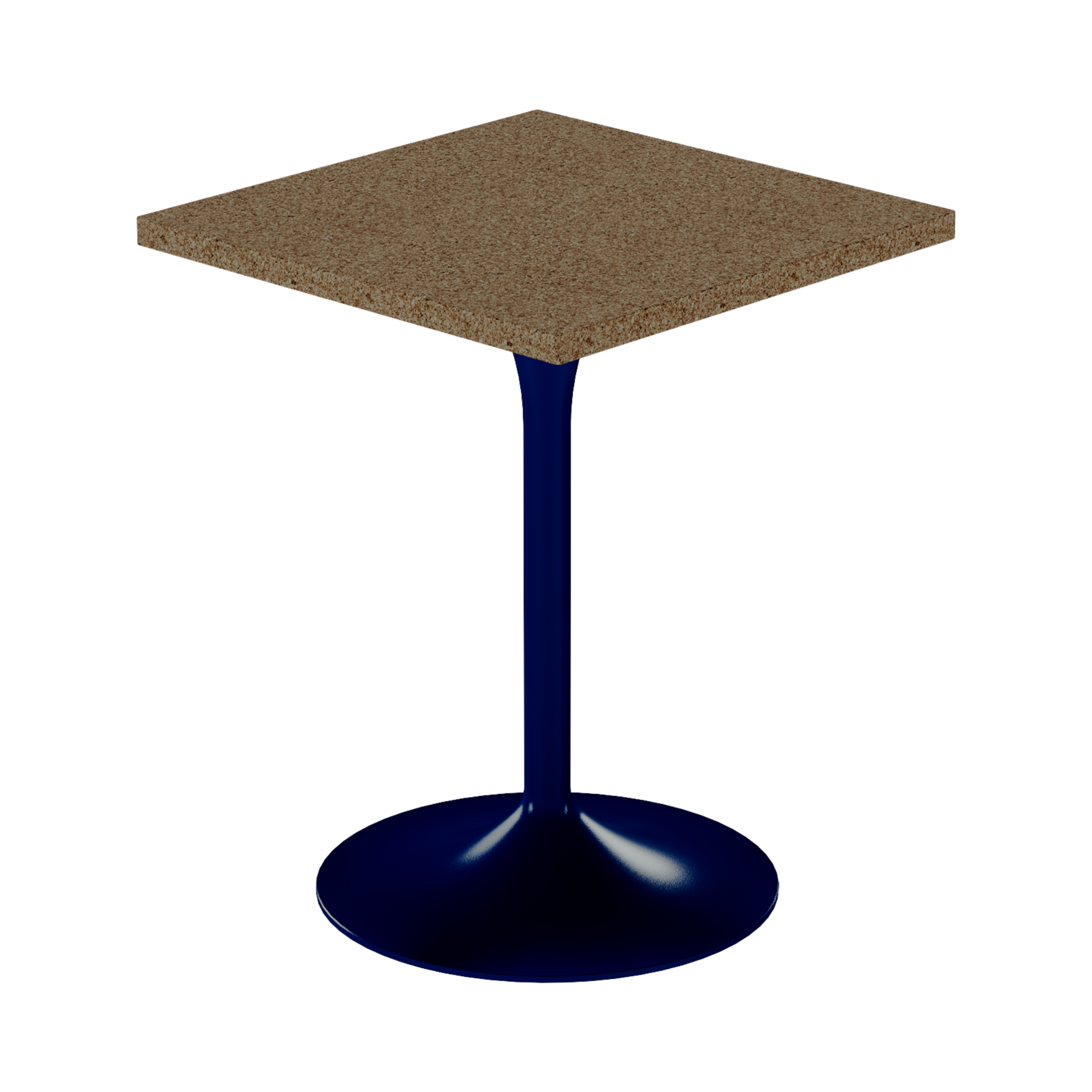 Alba Cafe Table – 60cm Square – Navy / Grano Natural