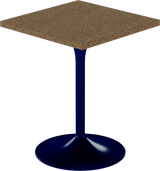 Alba Cafe Table – 60cm Square – Navy / Grano Natural