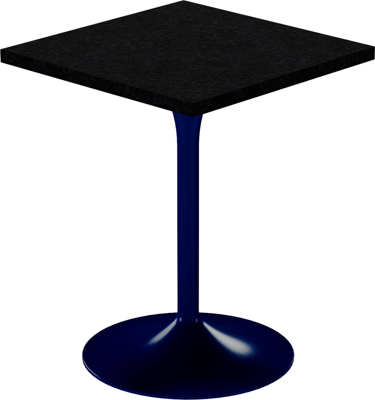 Alba Cafe Table – 60cm Square – Navy / Black Onyx Dapple