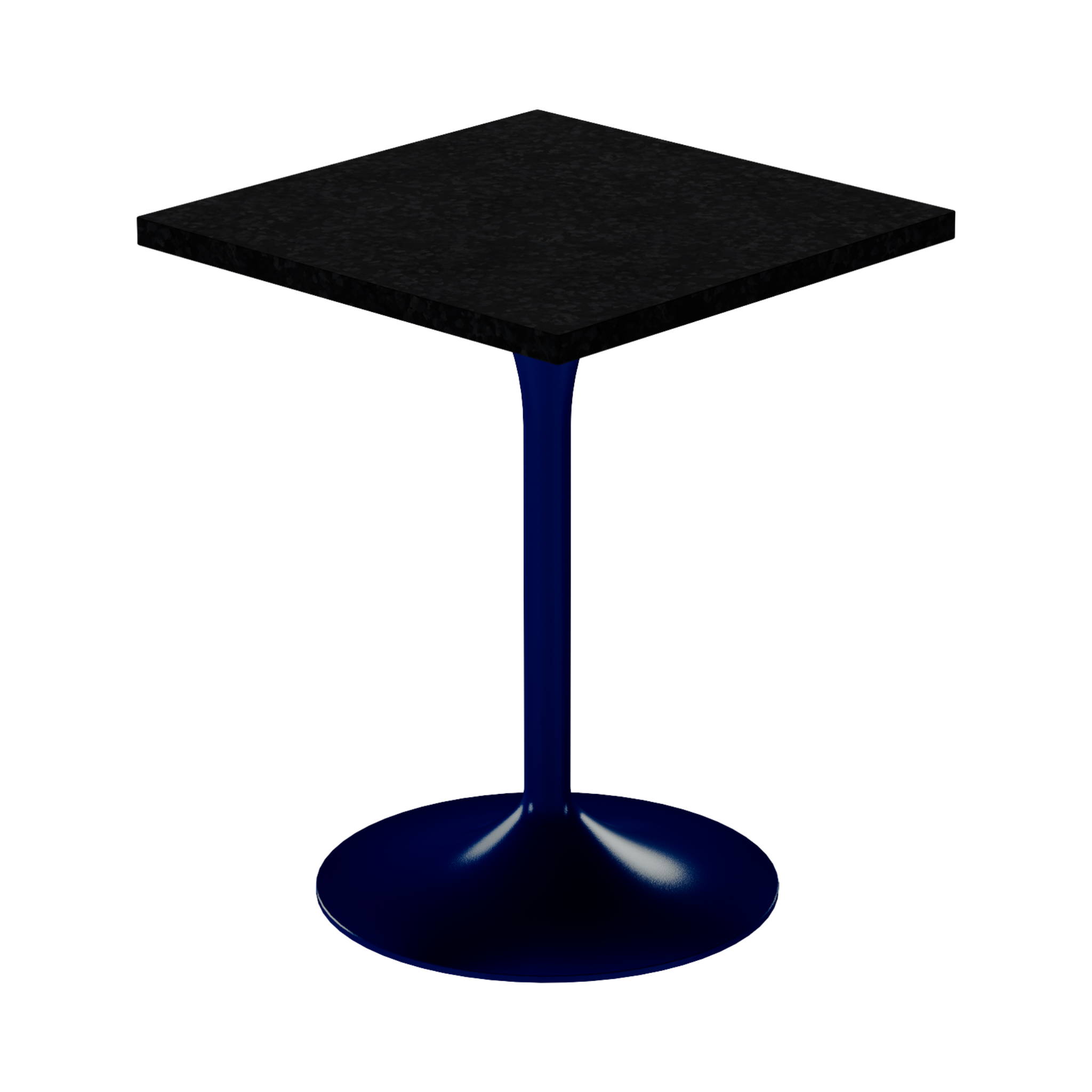 Alba Cafe Table – 60cm Square – Navy / Black Onyx Dapple