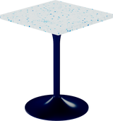Alba Cafe Table – 60cm Square – Navy / Blue Dapple