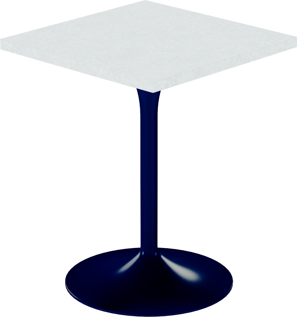 Alba Cafe Table – 60cm Square – Navy / White Chalk Dapple