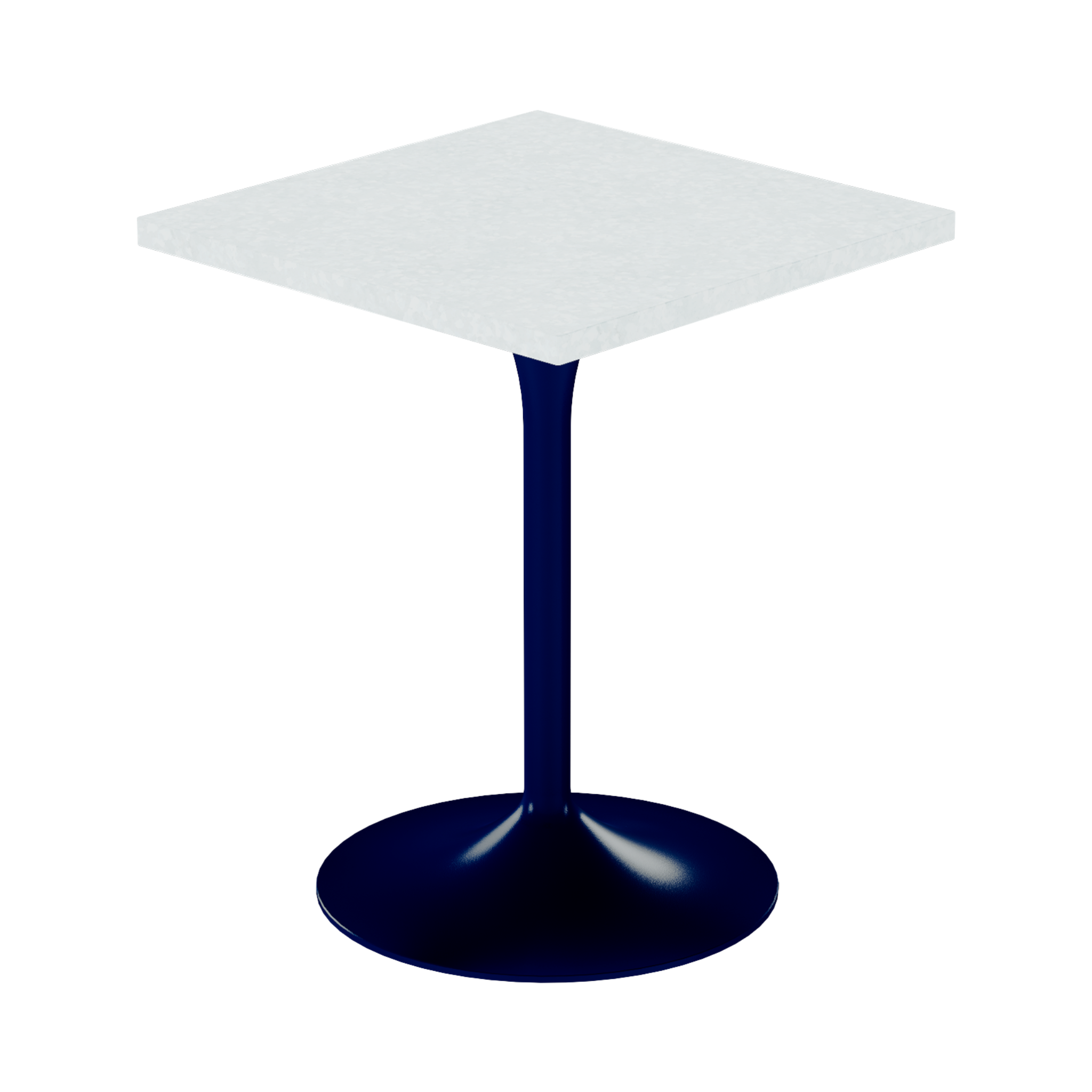 Alba Cafe Table – 60cm Square – Navy / White Chalk Dapple