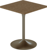 Alba Cafe Table – 60cm Square – Taupe / Grano Natural