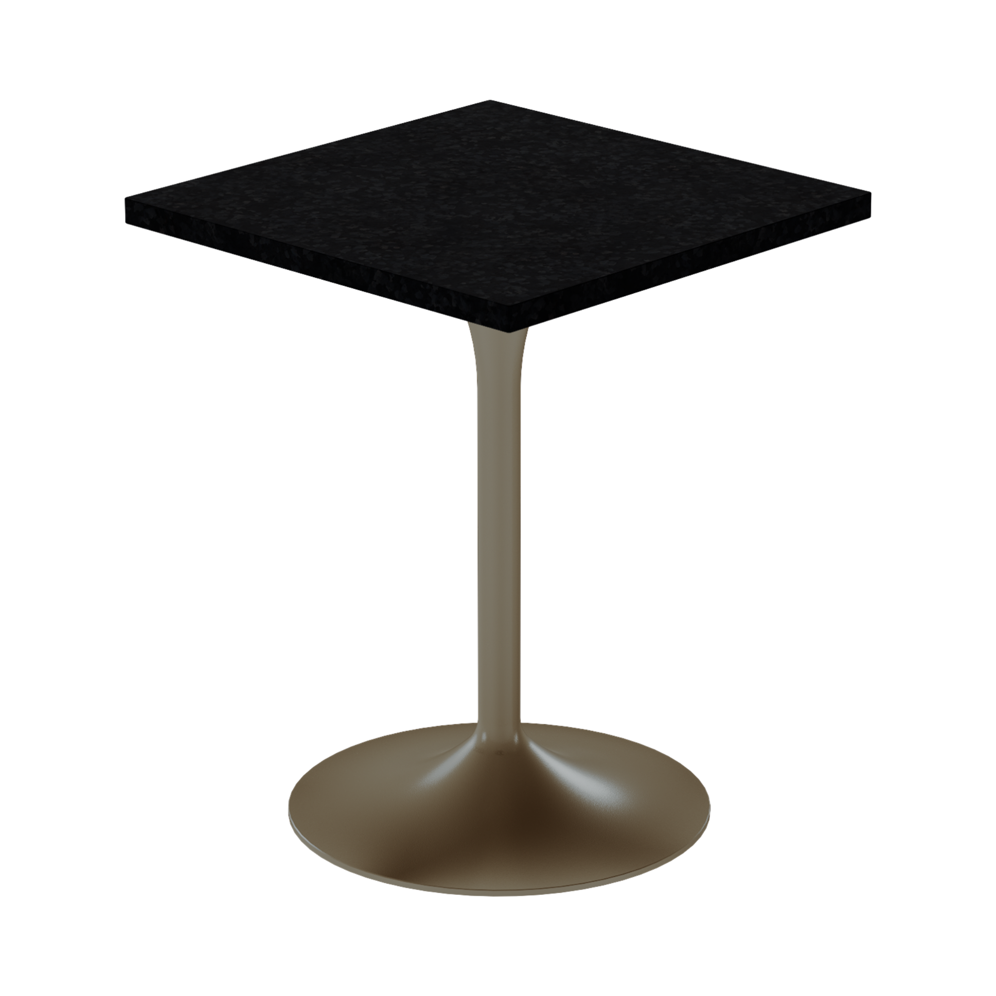 Alba Cafe Table – 60cm Square – Taupe / Black Onyx Dapple
