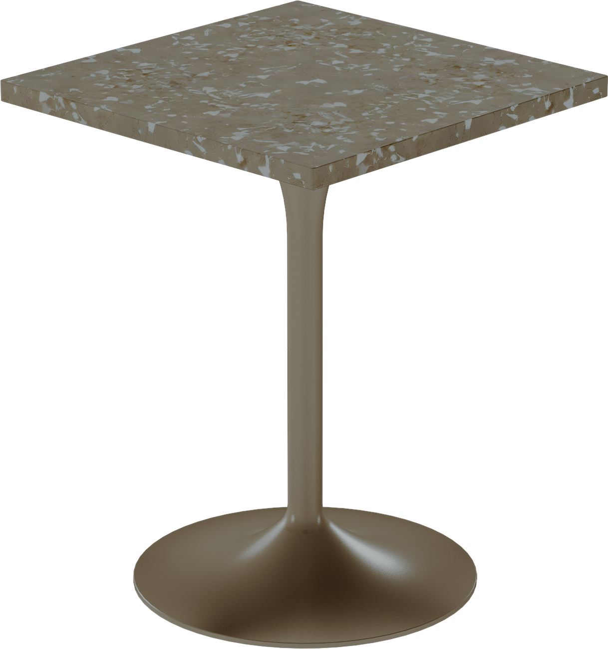 Alba Cafe Table – 60cm Square – Taupe / Taupe Dapple
