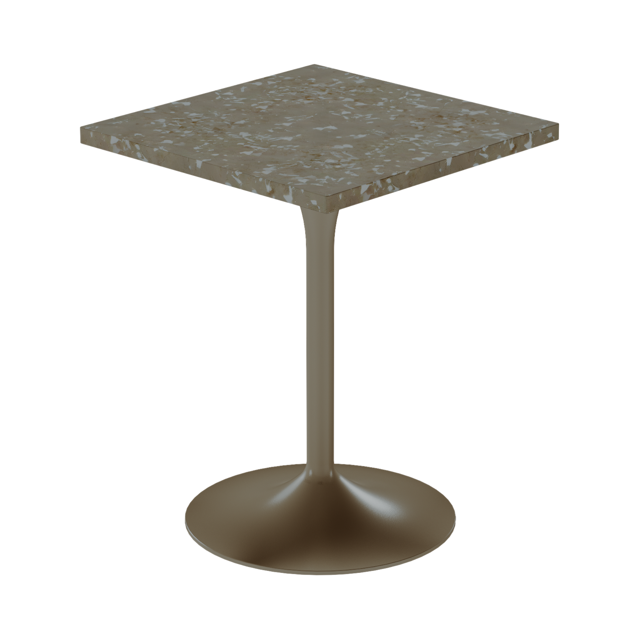 Alba Cafe Table – 60cm Square – Taupe / Taupe Dapple