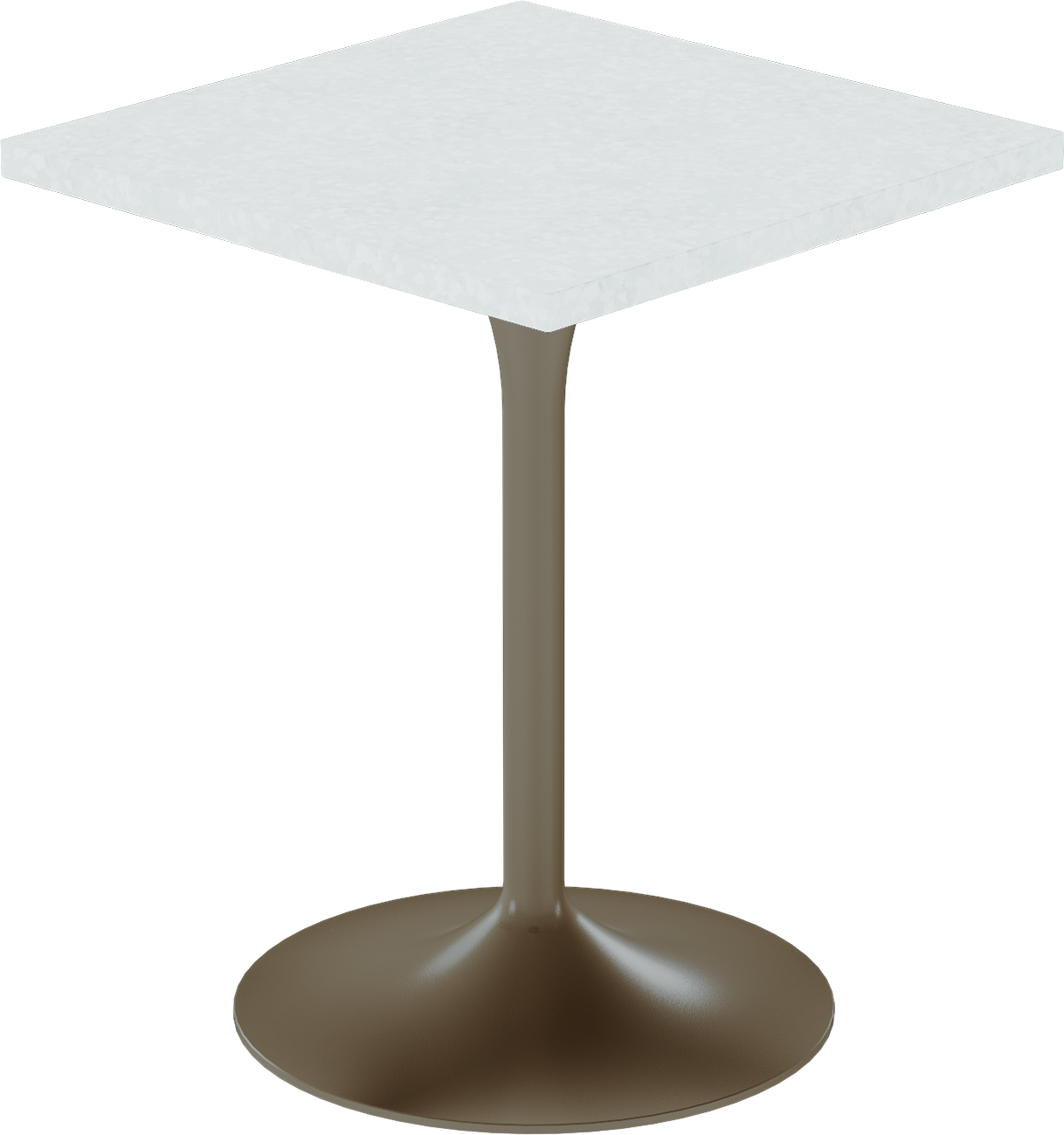 Alba Cafe Table – 60cm Square – Taupe / White Chalk Dapple