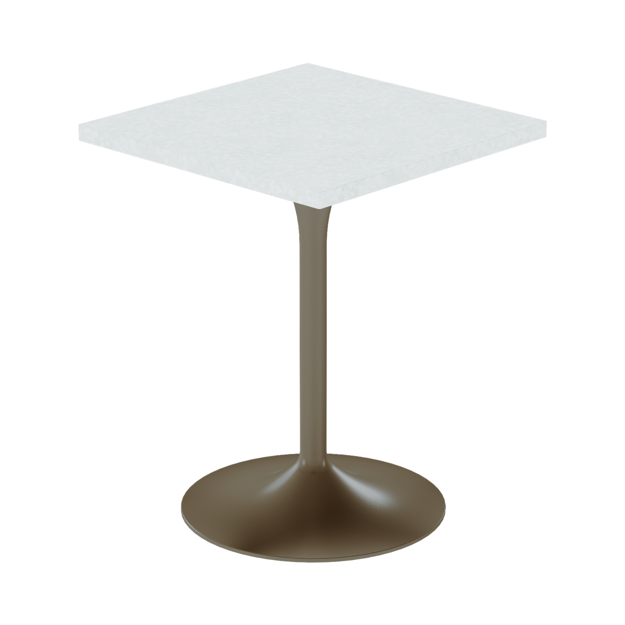 Alba Cafe Table – 60cm Square – Taupe / White Chalk Dapple