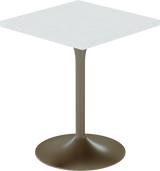 Alba Cafe Table – 60cm Square – Taupe / White Chalk Dapple
