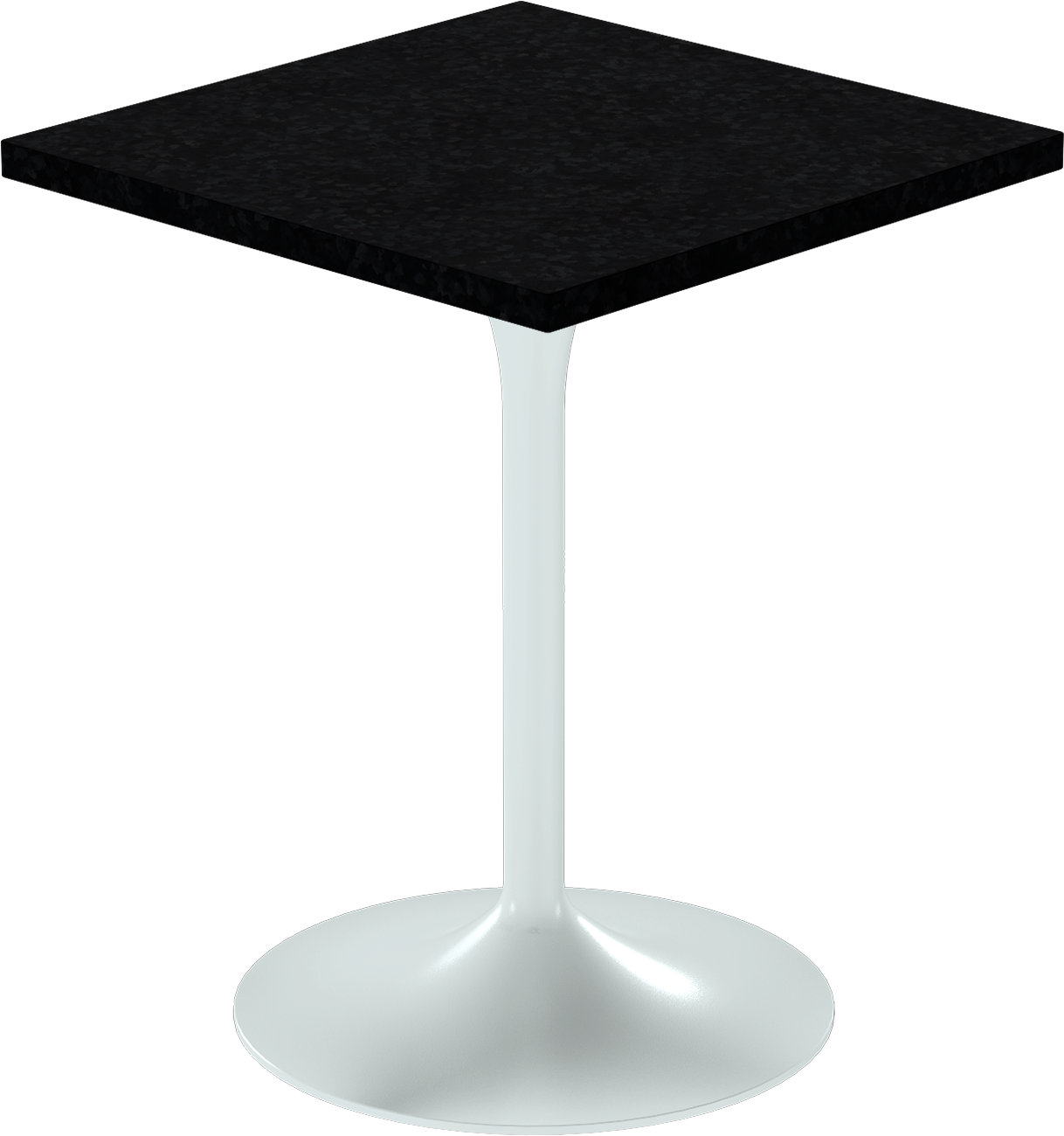 Alba Cafe Table – 60cm Square – White / Black Onyx Dapple