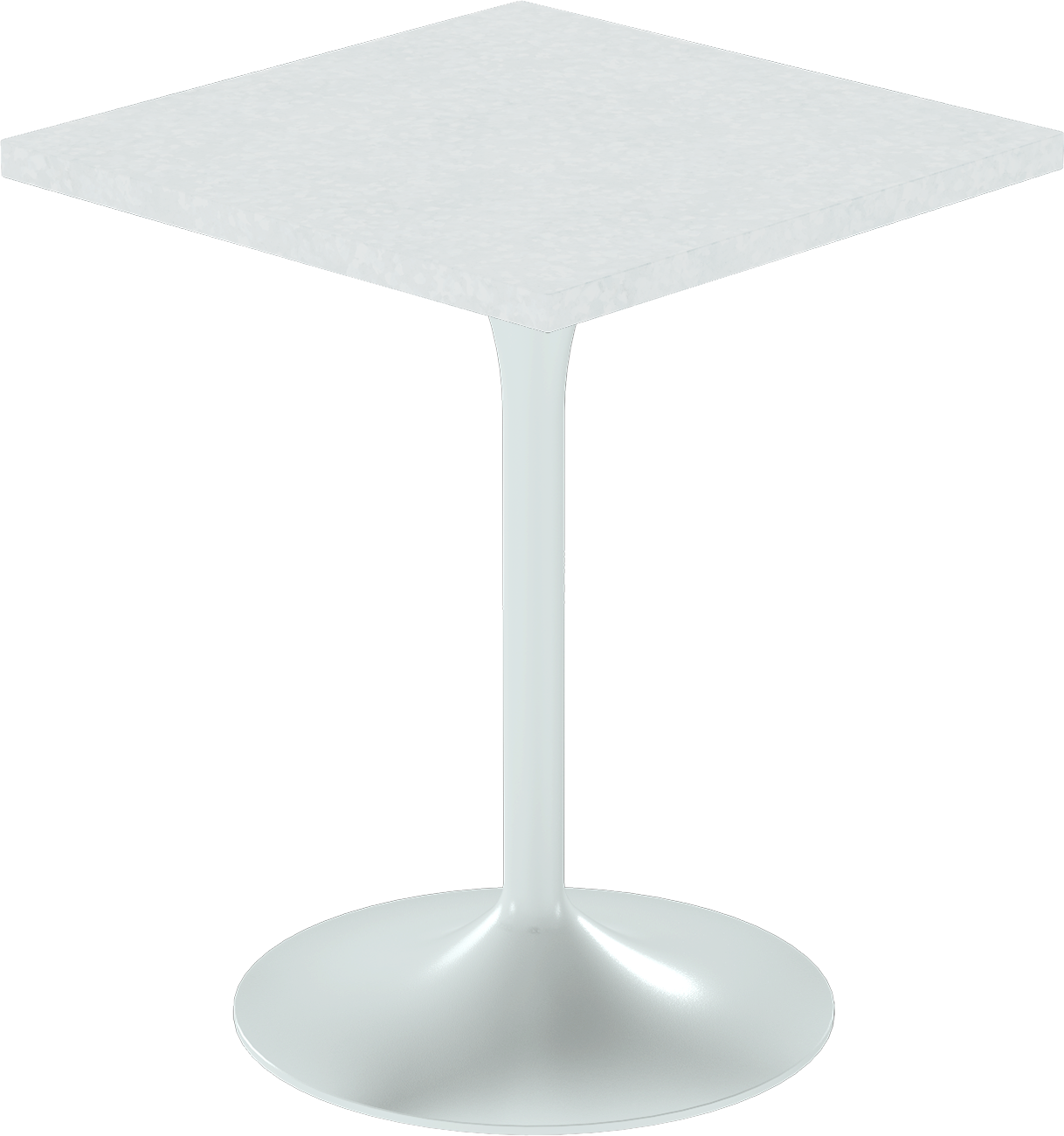 Alba Cafe Table – 60cm Square – White / White Chalk Dapple