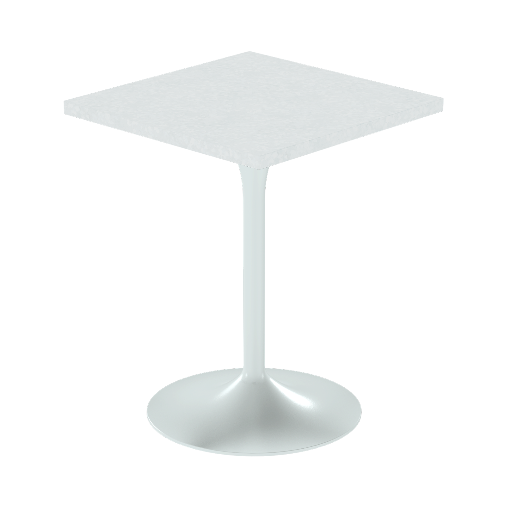 Alba Cafe Table – 60cm Square – White / White Chalk Dapple
