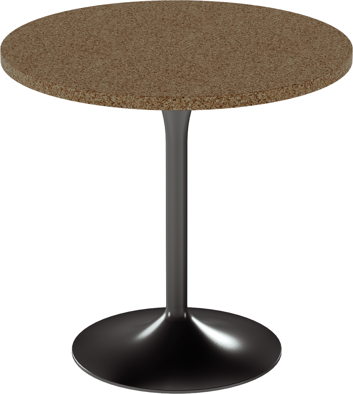 Alba Cafe Table – 80cm Round – Black / Grano Natural