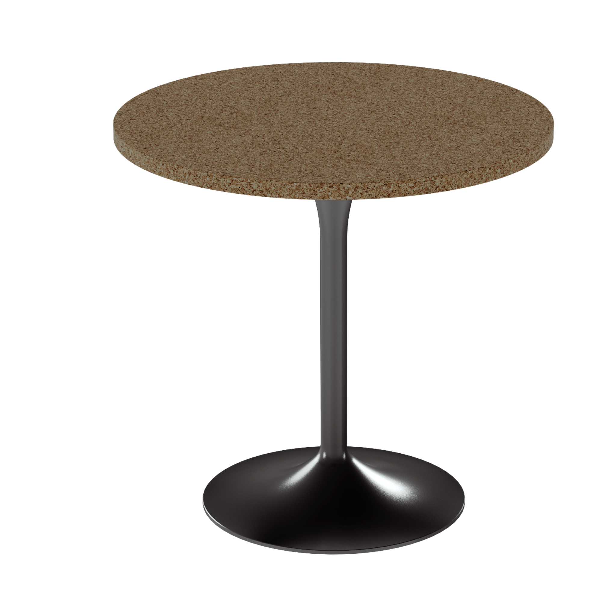 Alba Cafe Table – 80cm Round – Black / Grano Natural
