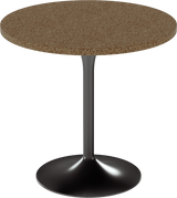 Alba Cafe Table – 80cm Round – Black / Grano Natural