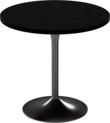 Alba Cafe Table – 80cm Round – Black / Black Onyx Dapple