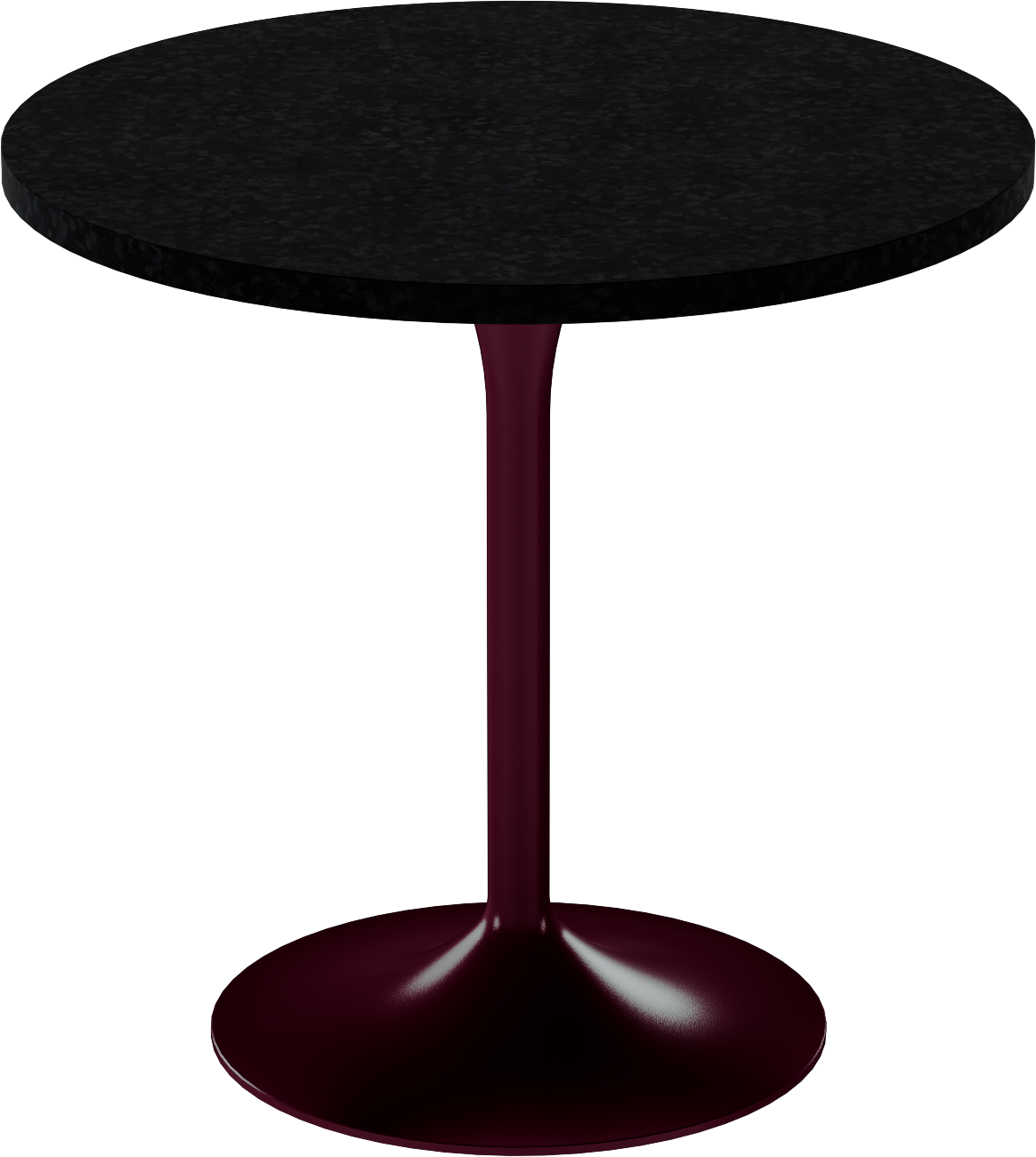 Alba Cafe Table – 80cm Round – Burgundy / Black Onyx Dapple