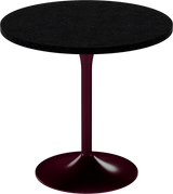 Alba Cafe Table – 80cm Round – Burgundy / Black Onyx Dapple