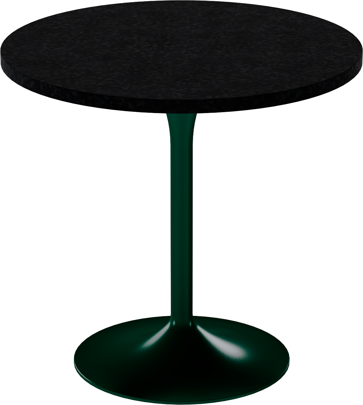 Alba Cafe Table – 80cm Round – Green / Black Onyx Dapple