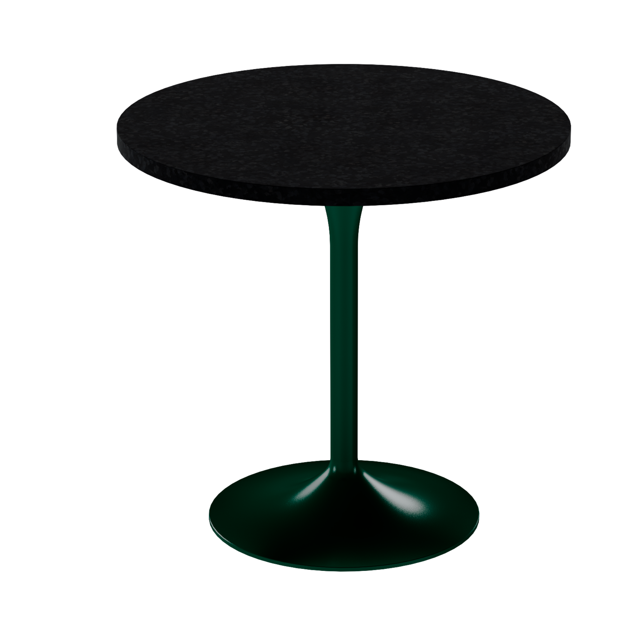 Alba Cafe Table – 80cm Round – Green / Black Onyx Dapple