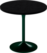 Alba Cafe Table – 80cm Round – Green / Black Onyx Dapple