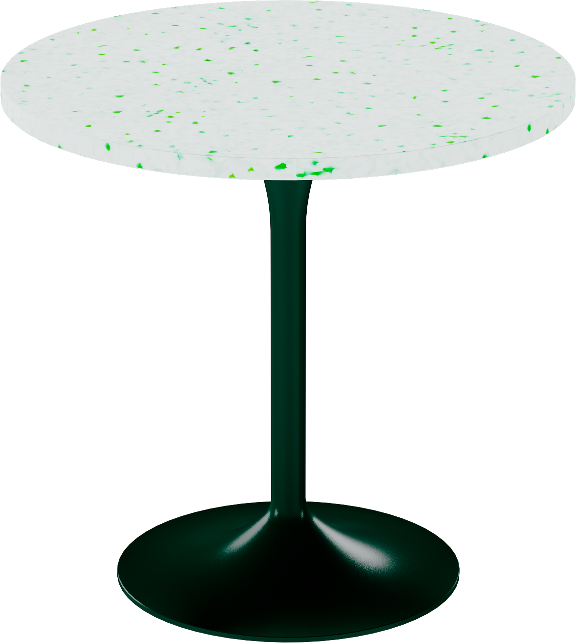 Alba Cafe Table – 80cm Round – Green / Green Dapple