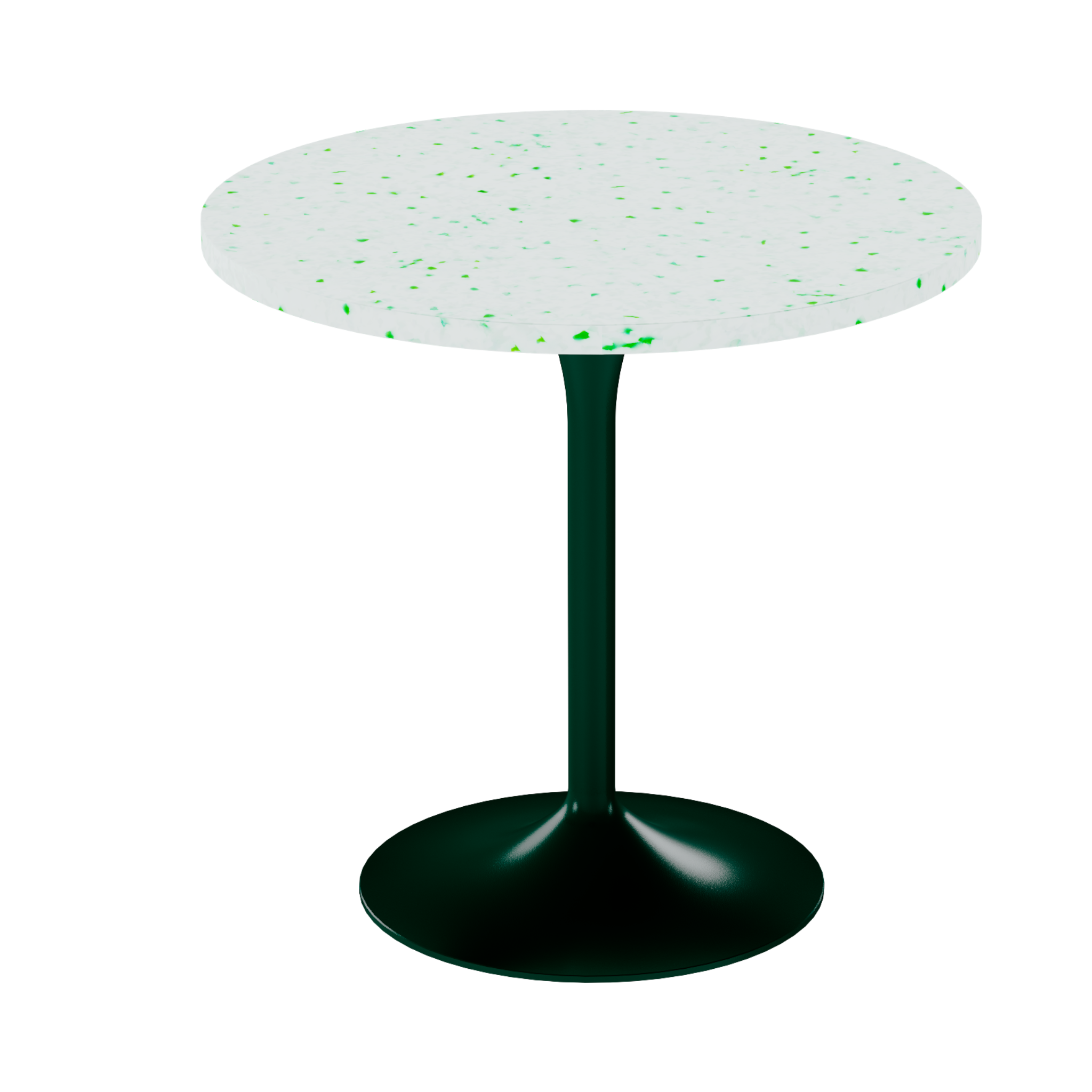 Alba Cafe Table – 80cm Round – Green / Green Dapple