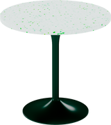 Alba Cafe Table – 80cm Round – Green / Green Dapple