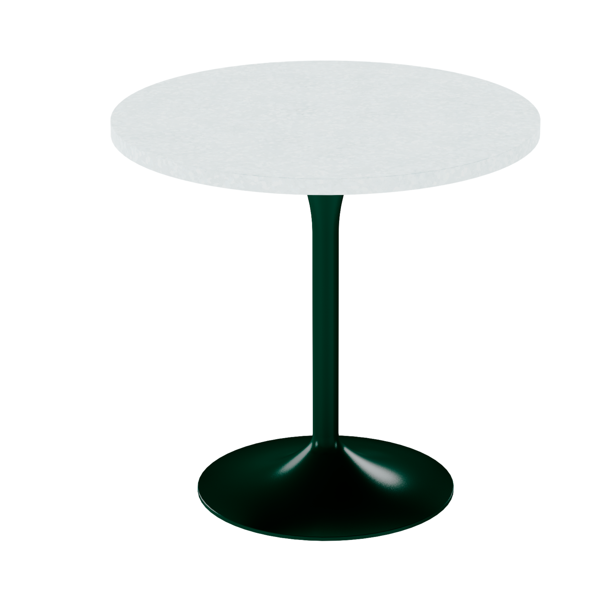 Alba Cafe Table – 80cm Round – Green / White Chalk Dapple