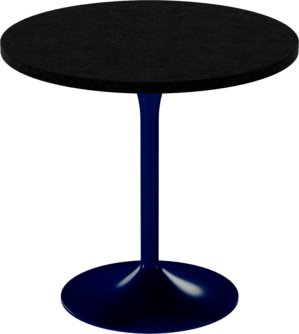 Alba Cafe Table – 80cm Round – Navy / Black Onyx Dapple