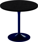 Alba Cafe Table – 80cm Round – Navy / Black Onyx Dapple