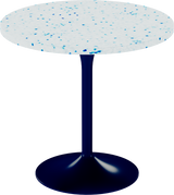 Alba Cafe Table – 80cm Round – Navy / Blue Dapple