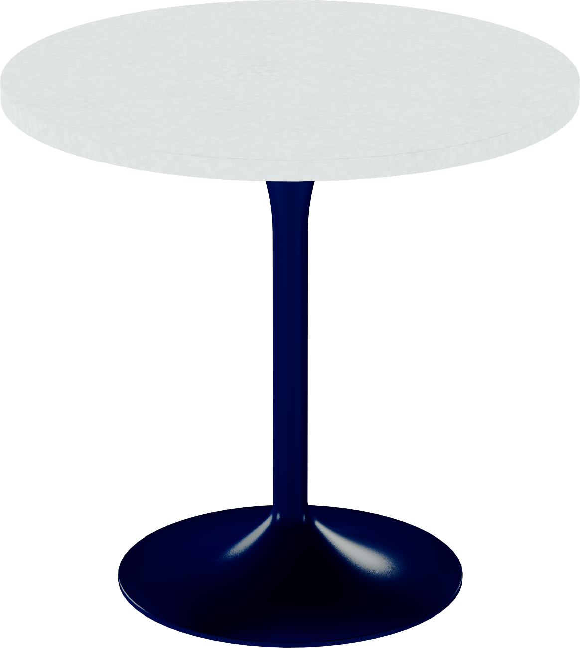 Alba Cafe Table – 80cm Round – Navy / White Chalk Dapple