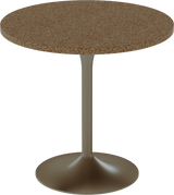 Alba Cafe Table – 80cm Round – Taupe / Grano Natural