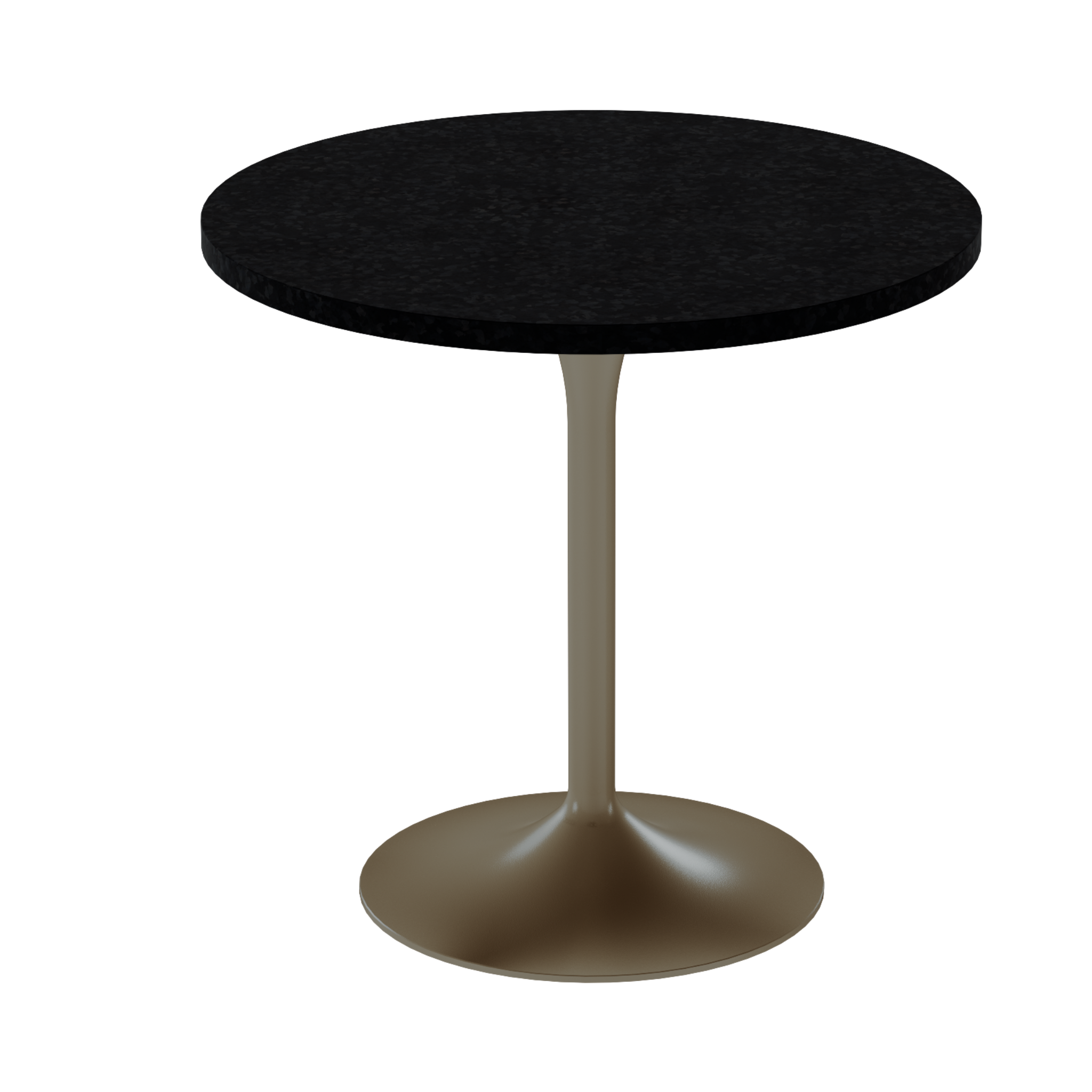 Alba Cafe Table – 80cm Round – Taupe / Black Onyx Dapple