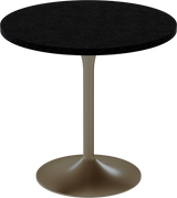 Alba Cafe Table – 80cm Round – Taupe / Black Onyx Dapple