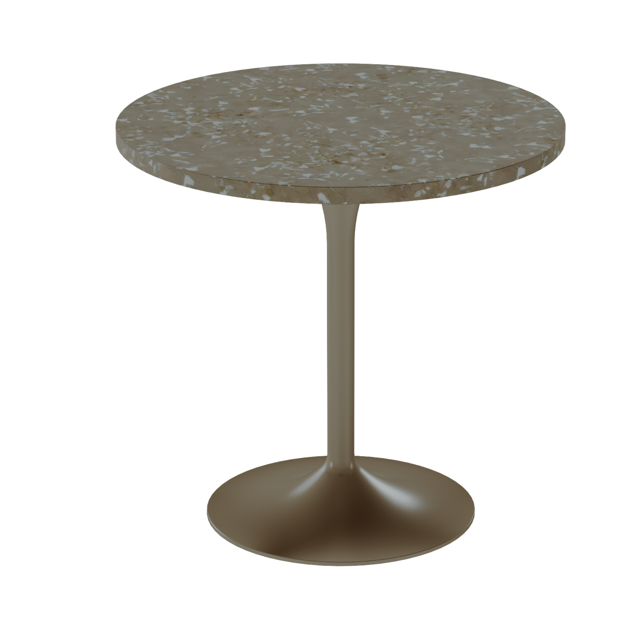 Alba Cafe Table – 80cm Round – Taupe / Taupe Dapple