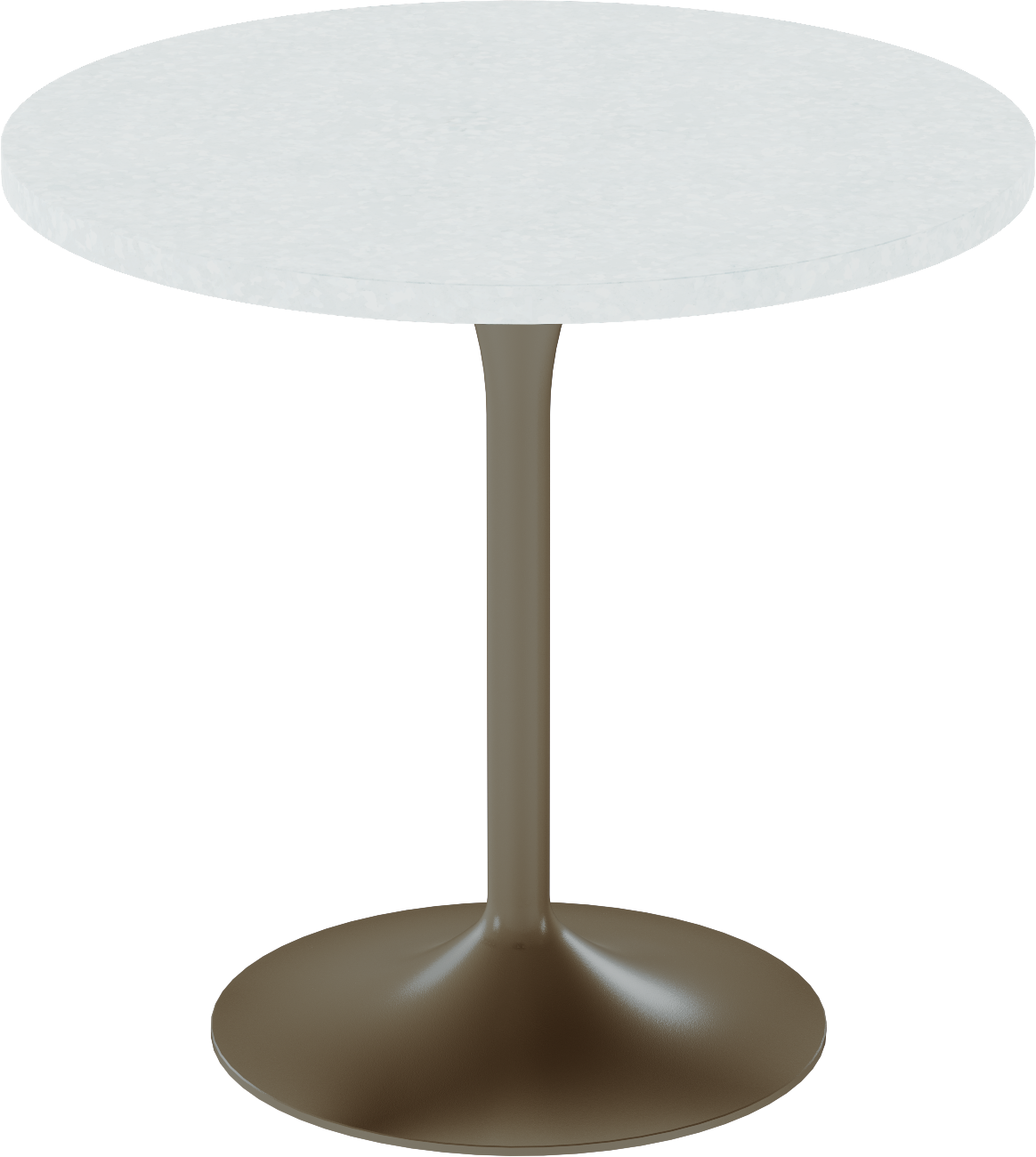 Alba Cafe Table – 80cm Round – Taupe / White Chalk Dapple