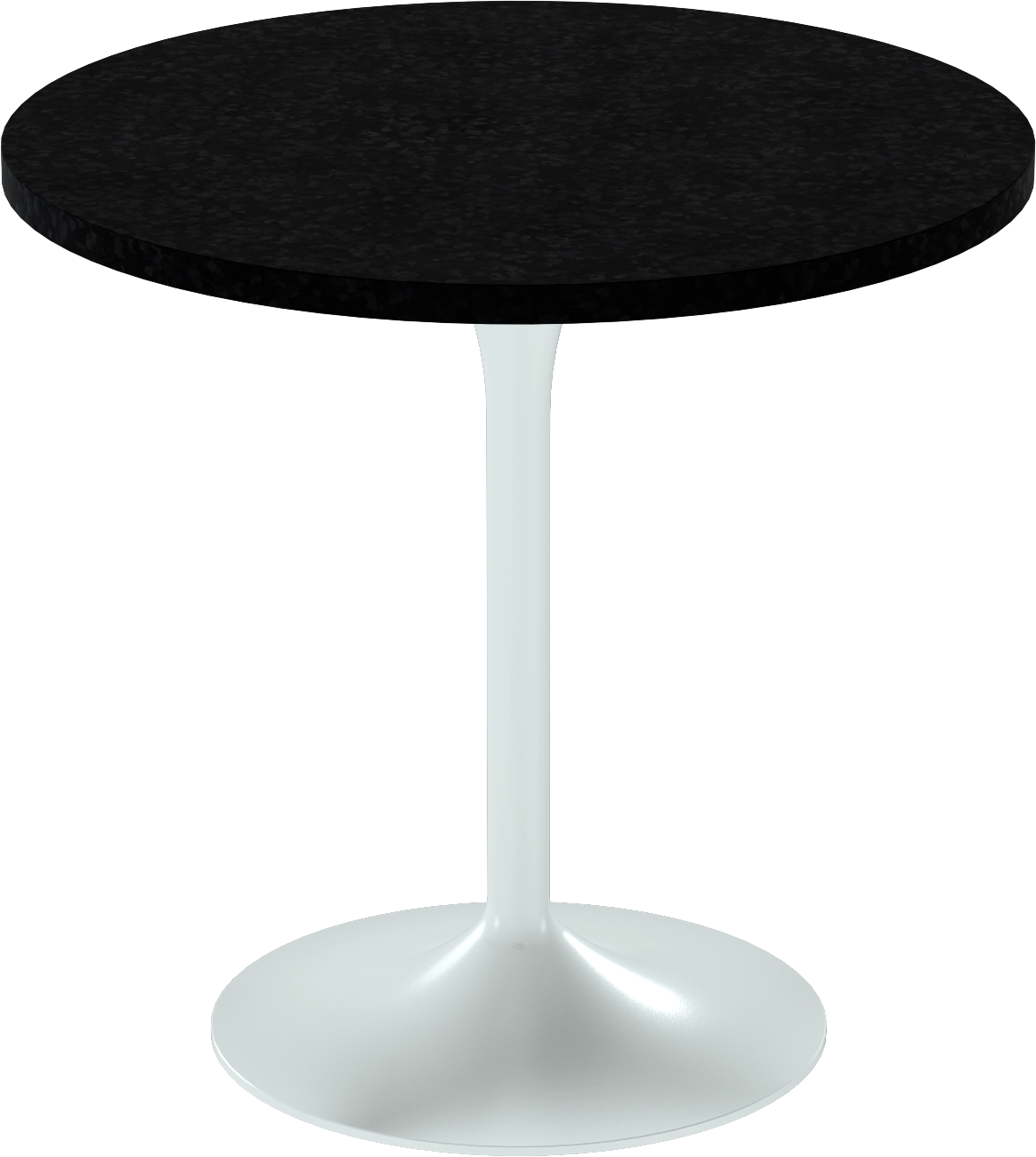 Alba Cafe Table – 80cm Round – White / Black Onyx Dapple