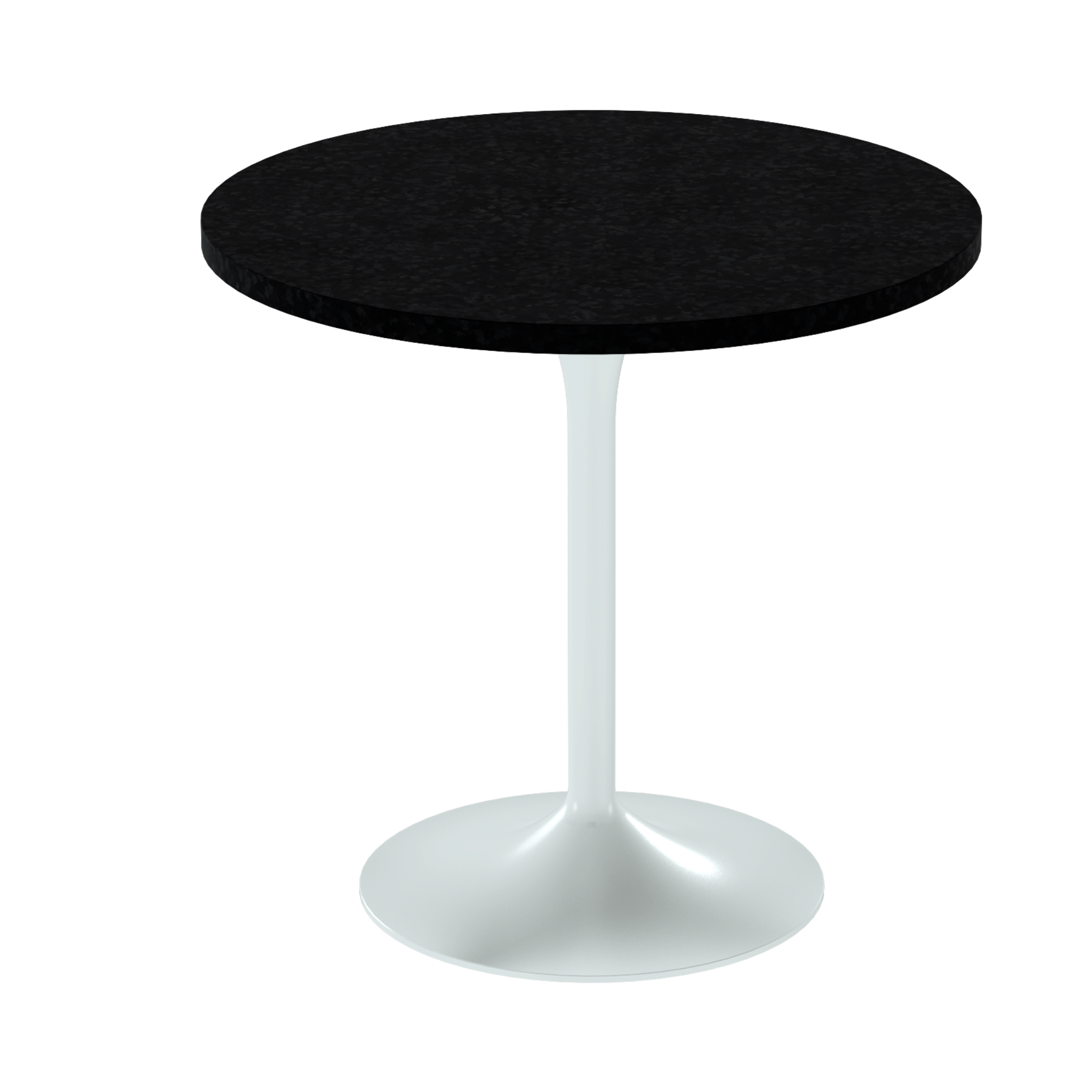 Alba Cafe Table – 80cm Round – White / Black Onyx Dapple