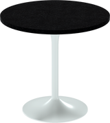 Alba Cafe Table – 80cm Round – White / Black Onyx Dapple