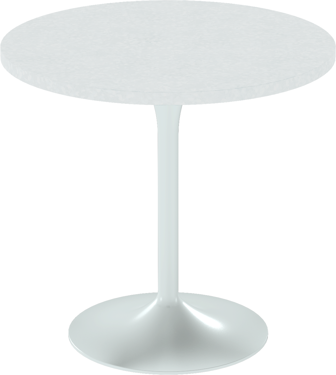 Alba Cafe Table – 80cm Round – White / White Chalk Dapple