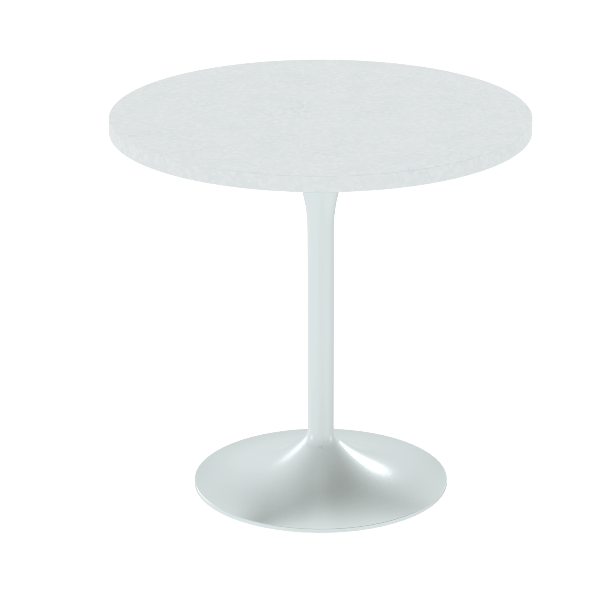 Alba Cafe Table – 80cm Round – White / White Chalk Dapple