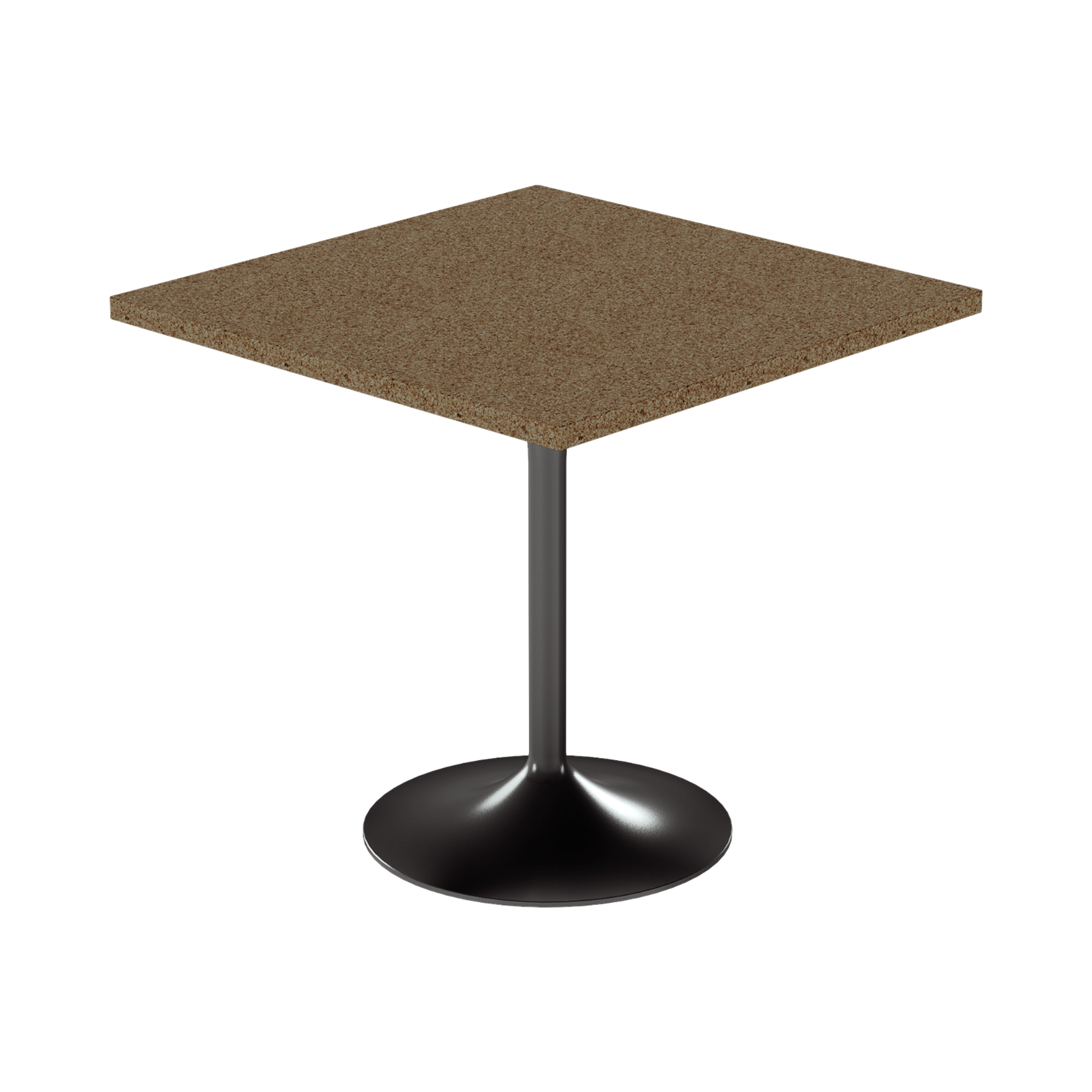 Alba Cafe Table – 80cm Square – Black / Grano Natural